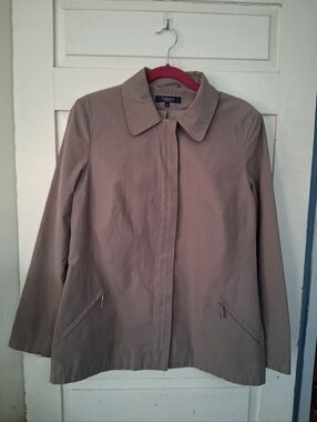Debenhams Collection Taupe Women’s Lightweight Zip Up Jacket Spring Rain Sz 16